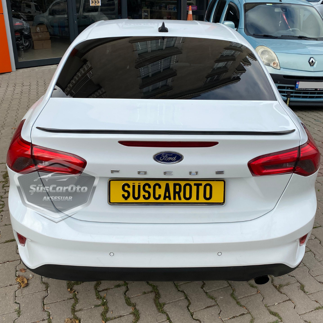 Alerón de Maletero para Ford Focus 4 Sedán 2018 y Posteriores, en Negro Brillante Piano Black