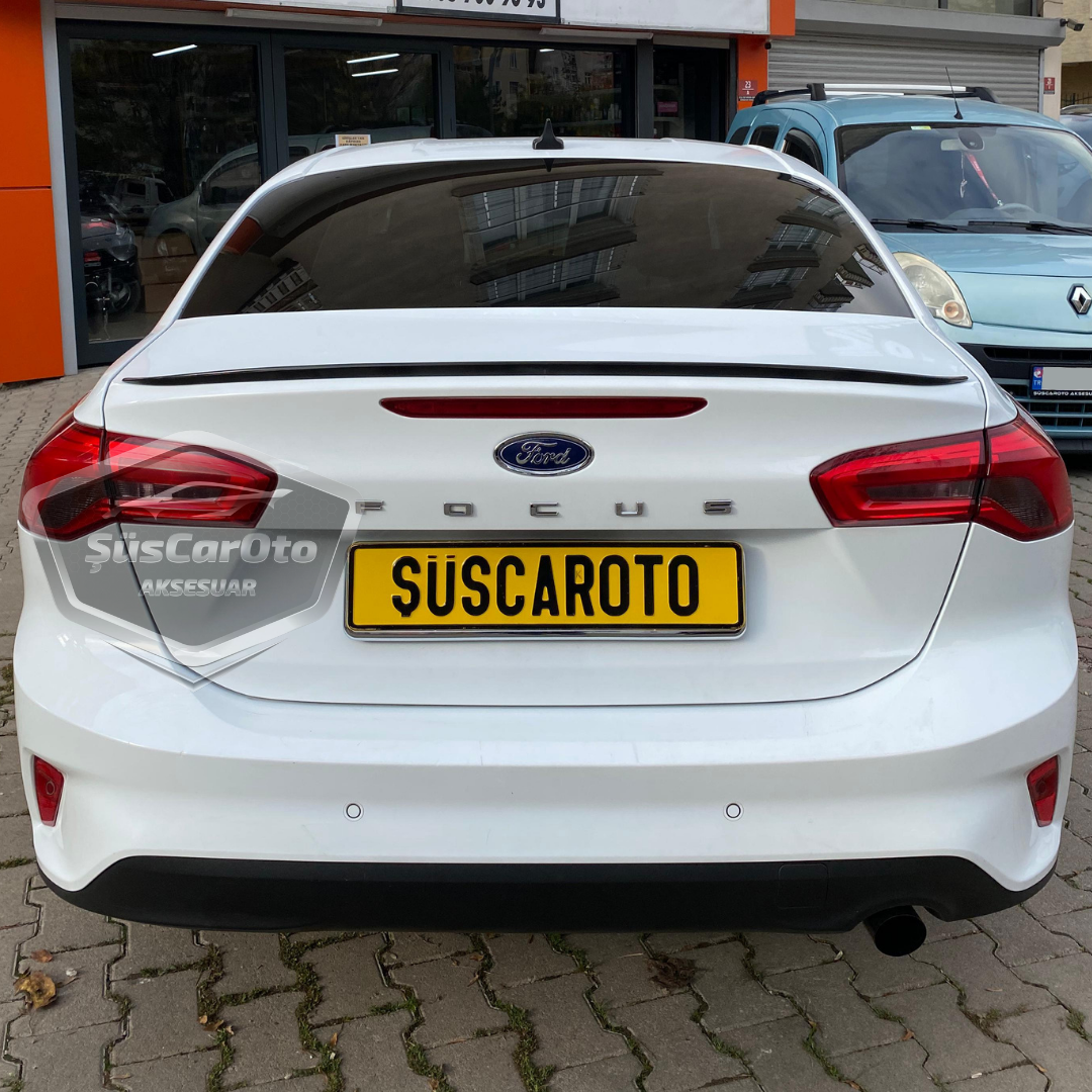 Alerón de Maletero para Ford Focus 4 Sedán 2018 y Posteriores, en Negro Brillante Piano Black