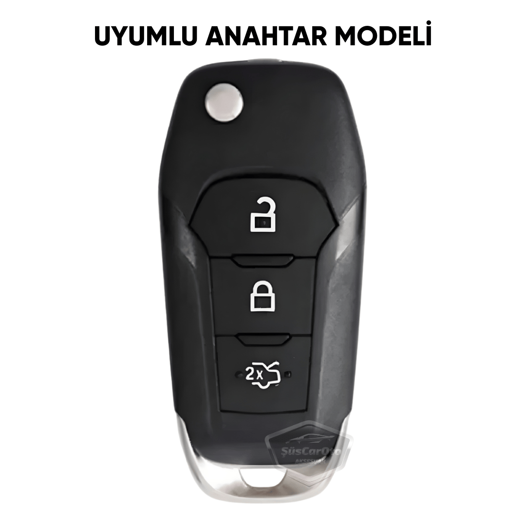 Funda de silicona para llave Ford Focus Fiesta Kuga Mondeo Puma Ranger Ecosport Bmax Cmax Smax plegable, carcasa para llave de coche, llavero amortiguador, gris titanio oscuro PNT117