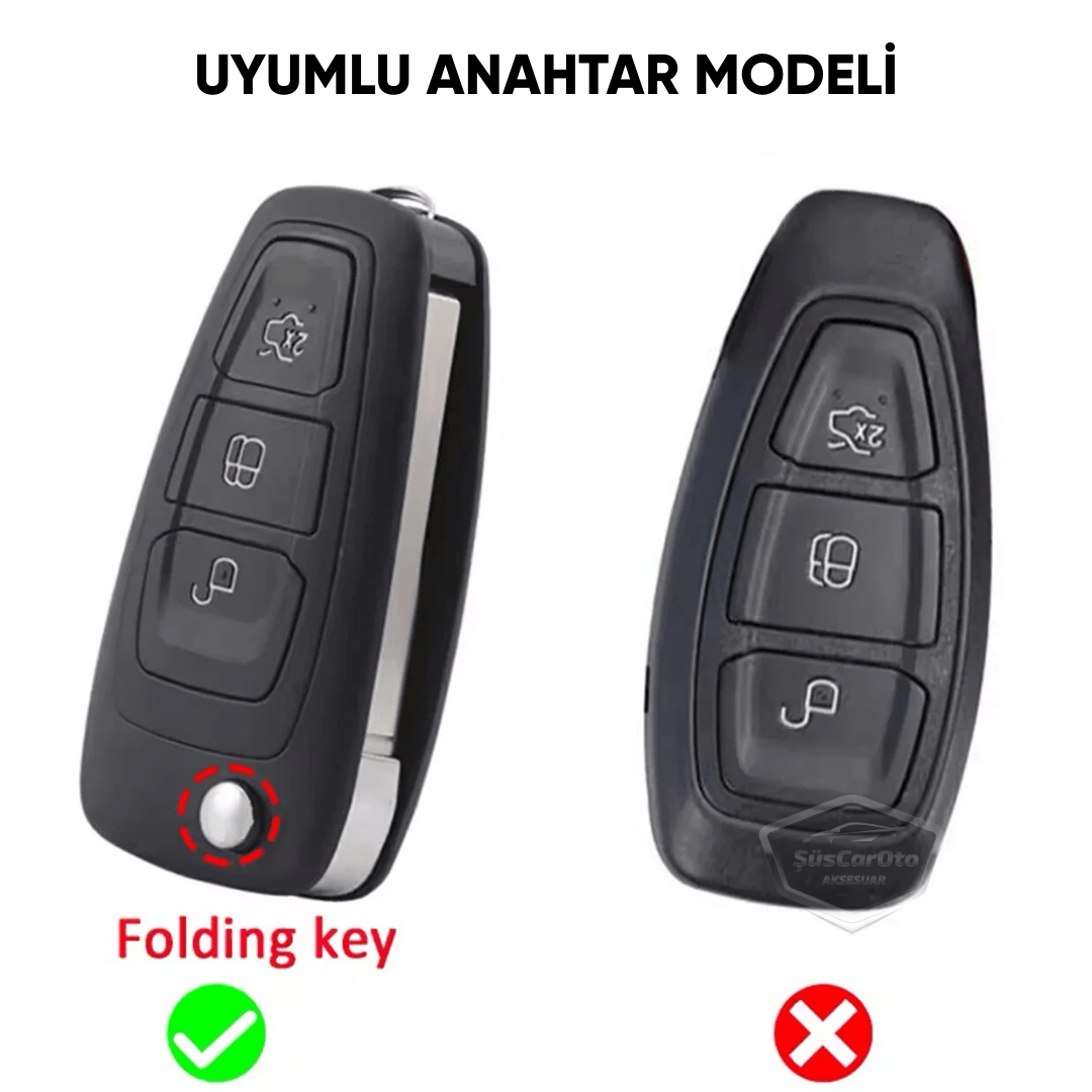 Funda de llave de silicona para Ford Focus, Fiesta, Kuga, Mondeo, Transit, Tourneo, Ranger, Galaxy, Cmax, Smax, con llave plegable, carcasa para llave de coche, llavero amortiguador, gris titanio oscuro PNT116