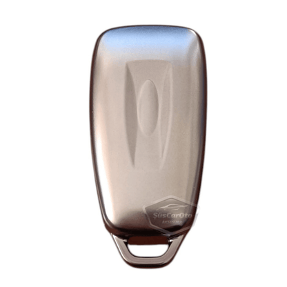 Funda de llave de silicona para Ford Focus, Fiesta, Kuga, Mondeo, Transit, Tourneo, Ranger, Galaxy, Cmax, Smax, con llave plegable, carcasa para llave de coche, llavero amortiguador, gris titanio oscuro PNT116