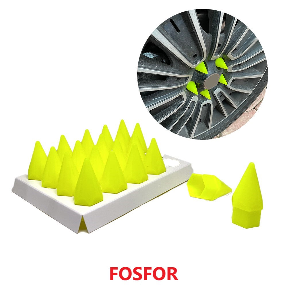 Tapas de tuerca de rueda con punta, juego de 20 unidades, con herramienta de extracción, 17 mm-19 mm FÓSFORO