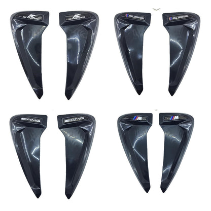 Rejilla de ventilación de guardabarros flexible Piano Black con logotipo personalizado para vehículo, izquierda y derecha, 2 unidades