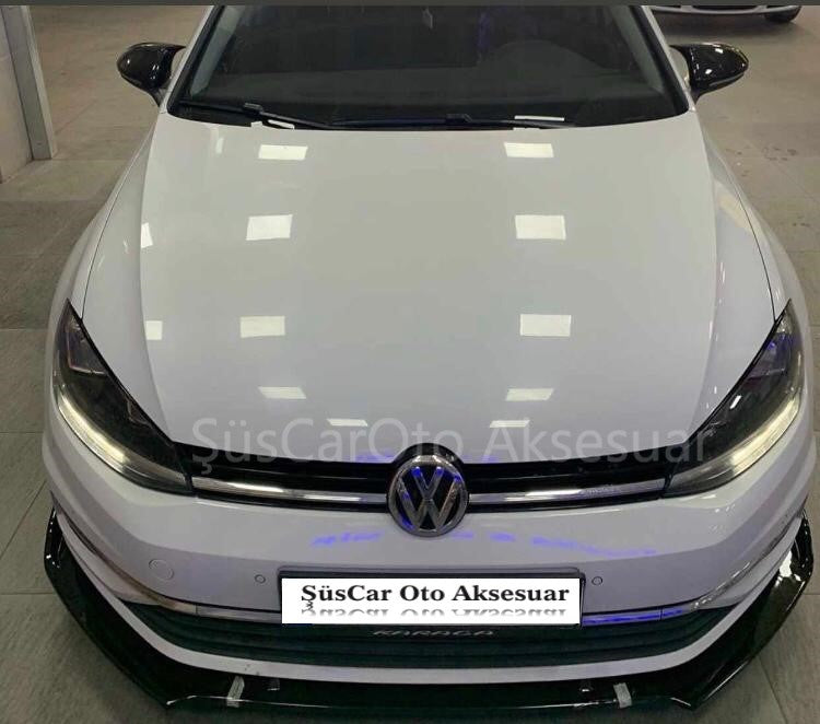 Golf 7 Alerón de 3 piezas flexible ABS negro brillante con aletas