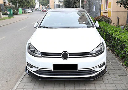 Vw Golf 7 7.5 Labio ABS Flexible de 3 Piezas Negro Piano con Solapa y Ala