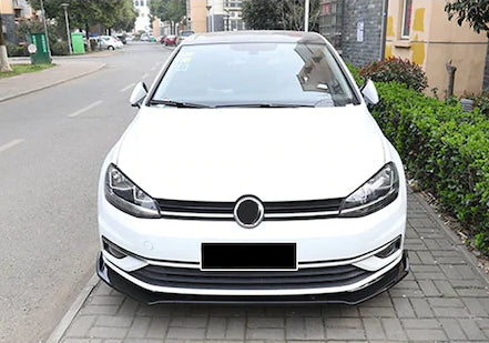 Vw Golf 7 7.5 Labio ABS Flexible de 3 Piezas Negro Piano con Solapa y Ala