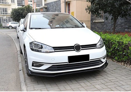 Vw Golf 7 7.5 Labio ABS Flexible de 3 Piezas Negro Piano con Solapa y Ala