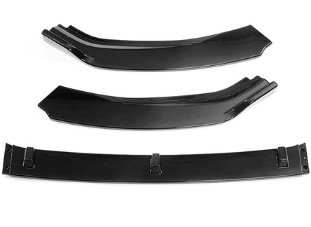 Vw Golf 7 7.5 Labio ABS Flexible de 3 Piezas Negro Piano con Solapa y Ala