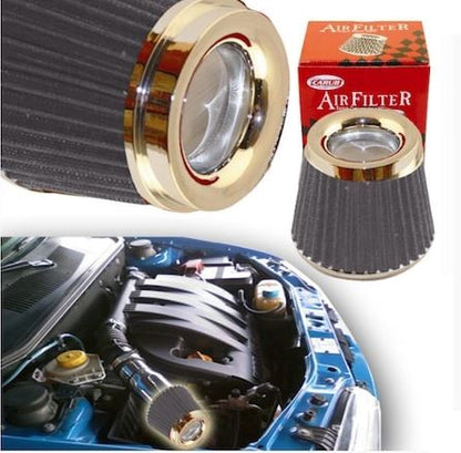 Filtro de aire universal de sonido y rendimiento mejorado +6 HP con adaptador
