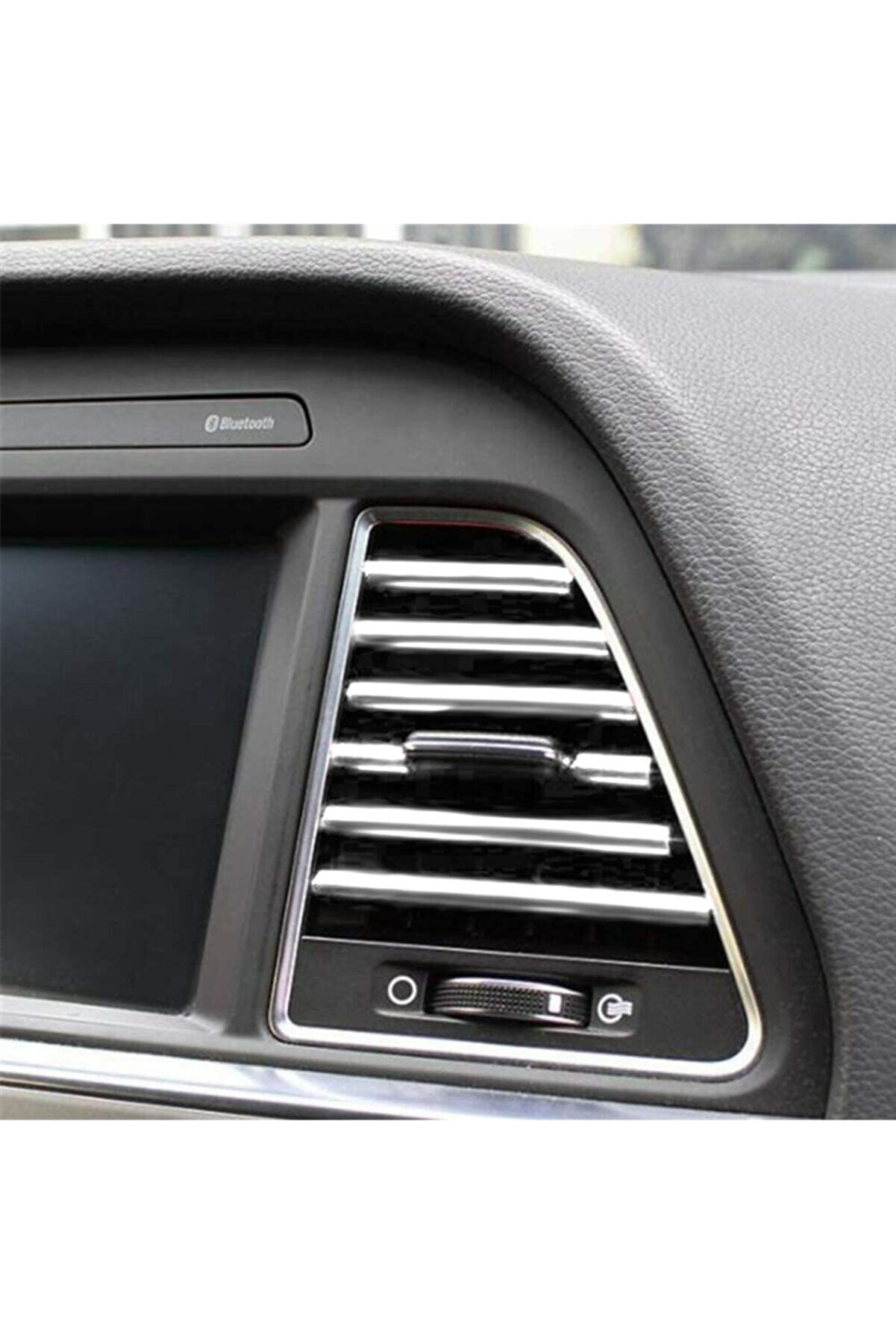 Juego de embellecedores decorativos de rejilla de ventilación de aire acondicionado de coche plateados