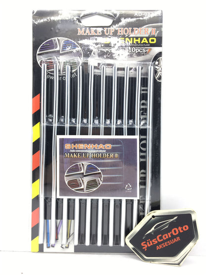 Juego de embellecedores decorativos de rejilla de ventilación de aire acondicionado de coche plateados