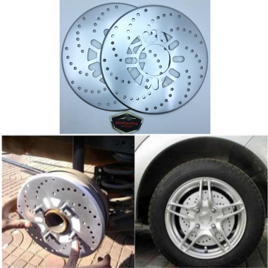 Disco Universal de Acero para Campana, Juego de 2 piezas, 14'' y más, Plata