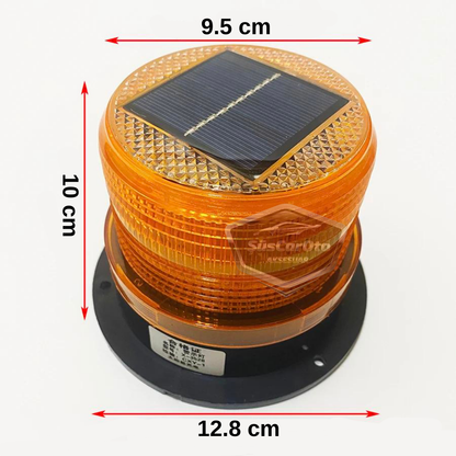 Lámpara de techo estroboscópica magnética solar redonda, tipo Off Road, para ambulancia, bomberos, rescate, baliza estroboscópica, impermeable, naranja, inalámbrica