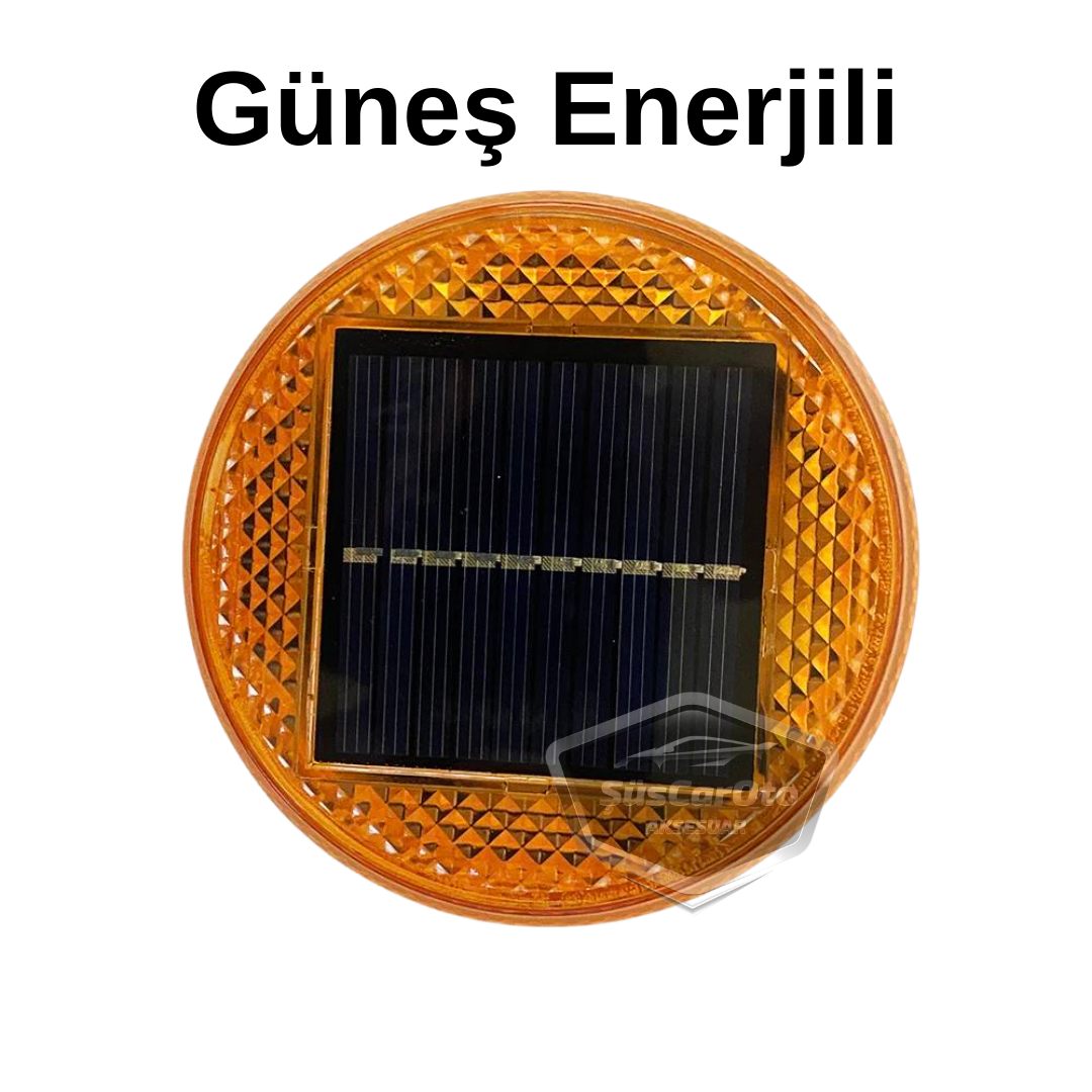 Lámpara de techo estroboscópica magnética solar redonda, tipo Off Road, para ambulancia, bomberos, rescate, baliza estroboscópica, impermeable, naranja, inalámbrica