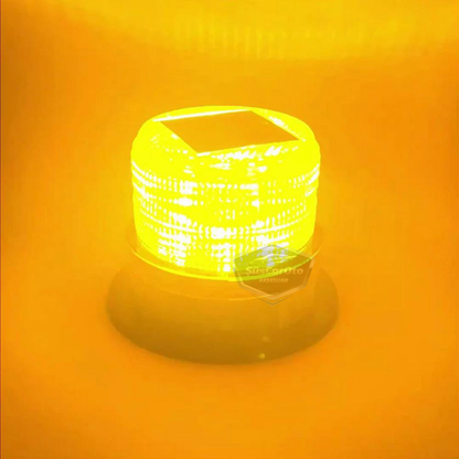 Lámpara de techo estroboscópica magnética solar redonda, tipo Off Road, para ambulancia, bomberos, rescate, baliza estroboscópica, impermeable, naranja, inalámbrica