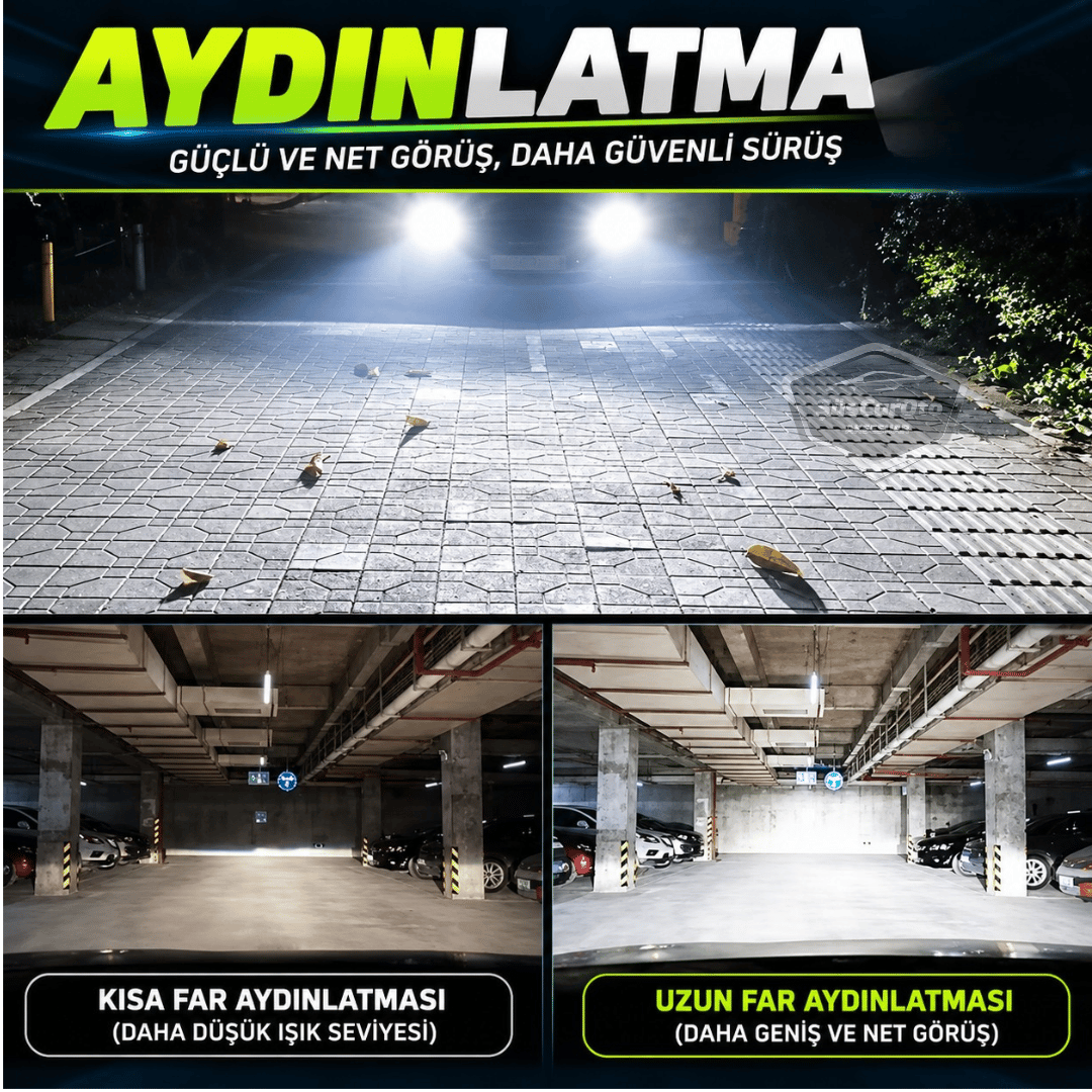 H4 Lazer Mercekli Far Ampulü Ufuk Çizgili Otomobil Araç Motosiklet Uyumlu Profesyonel Mini Projektör LED Beyaz Led Xenon Lamba 8200LM Şimşek Etkili Uzun Kısa 2 Adet 9/32v 70W