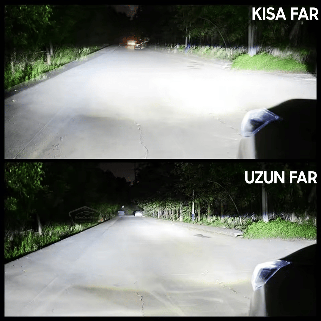H4 Lazer Mercekli Far Ampulü Ufuk Çizgili Otomobil Araç Motosiklet Uyumlu Profesyonel Mini Projektör LED Beyaz Led Xenon Lamba Şimşek Etkili Uzun Kısa 2 Adet 9/36v