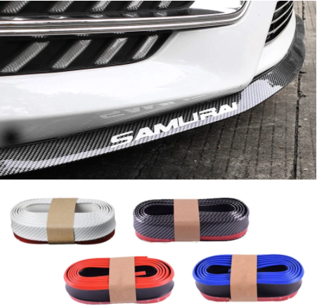 SAMURAI Embellecedor delantero de labio Ez de color flexible, suave, adhesivo 3M extra, 2.5 m, azul carbón