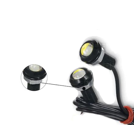 Luz de circulación diurna LED Eagle Eye para debajo del espejo, color naranja, par