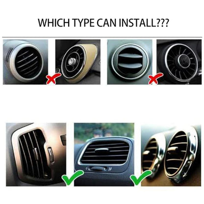 Juego de molduras decorativas para la rejilla de ventilación del aire acondicionado del coche, diseño de arco iris