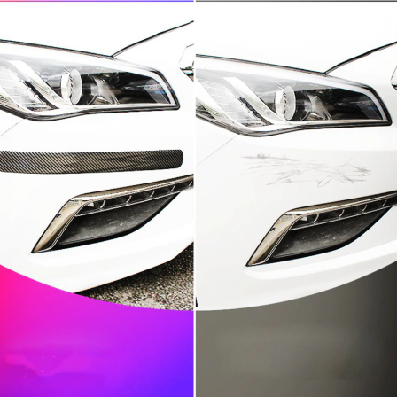 5D Paragolpes Protector Umbral Puerta Maletero Tira Cinta Umbral Amarillo Carbono 5m
