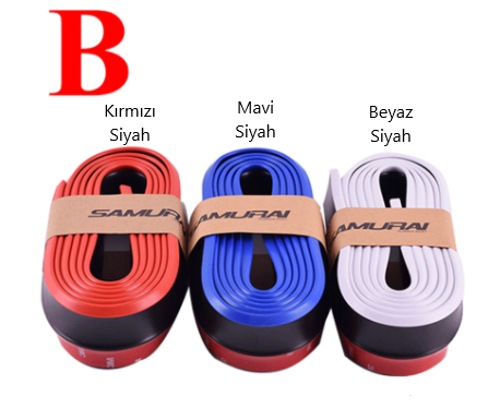SAMURAI Labio Delantero de Color Ez Lip Suave Flexible 3M Adhesivo Extra 2.5 m