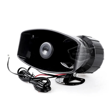 Sirena de coche potente de 7 tonos, bocina de sirena universal con megáfono y micrófono, 12 V, 100 W