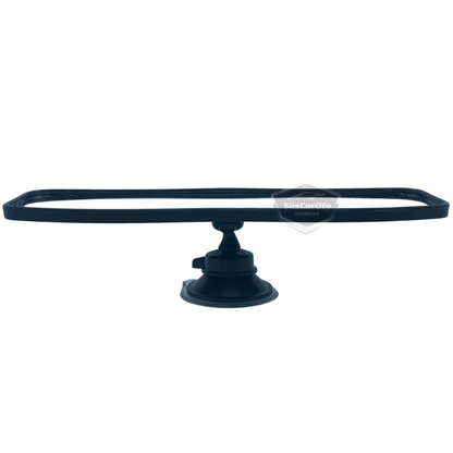 Espejo retrovisor negro con marco de 60 mm x 240 mm con ventosa para coche, interior, adicional, universal