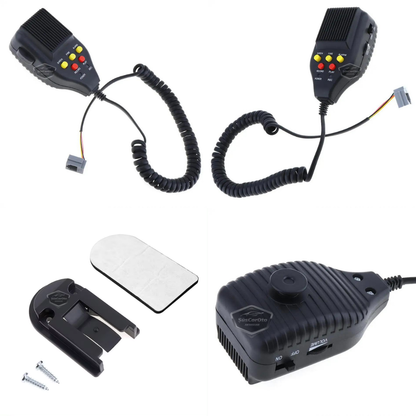Sirena universal para coche con función de grabación y reproducción de sonido, 3 tonos de sirena diferentes, sirena de policía potente, megáfono con micrófono, bocina de 12 V 100 W ONSR25