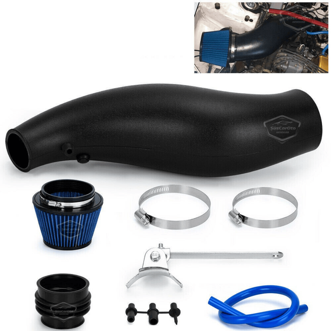 Honda Civic 1.6L EG EK 1992-2000 Uyumlu Performans & Ses Arttırıcı Yüksek Akışlı Soğuk Spor Açık Hava Filtre Kiti Emme Borusu Set Bigtube +6 Hp 52-89 mm Siyah Mavi