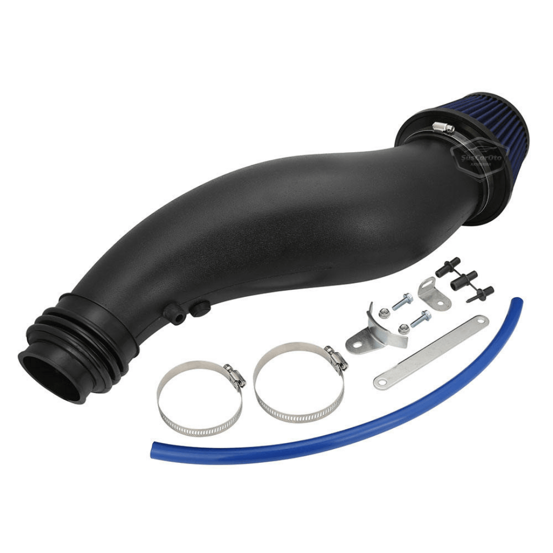 Honda Civic 1.6L EG EK 1992-2000 Uyumlu Performans & Ses Arttırıcı Yüksek Akışlı Soğuk Spor Açık Hava Filtre Kiti Emme Borusu Set Bigtube +6 Hp 52-89 mm Siyah Mavi