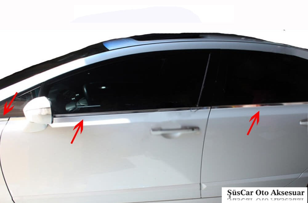 Honda Civic 2006-2011 Sedán Embellecedor Cromado de Ventana 4 Puertas 6 Piezas Acero Inoxidable