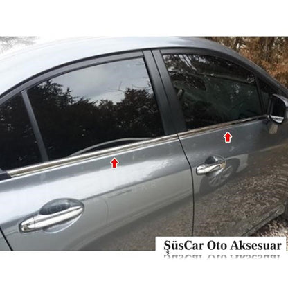 Honda Civic 2006-2011 Sedán Embellecedor Cromado de Ventana 4 Puertas 6 Piezas Acero Inoxidable
