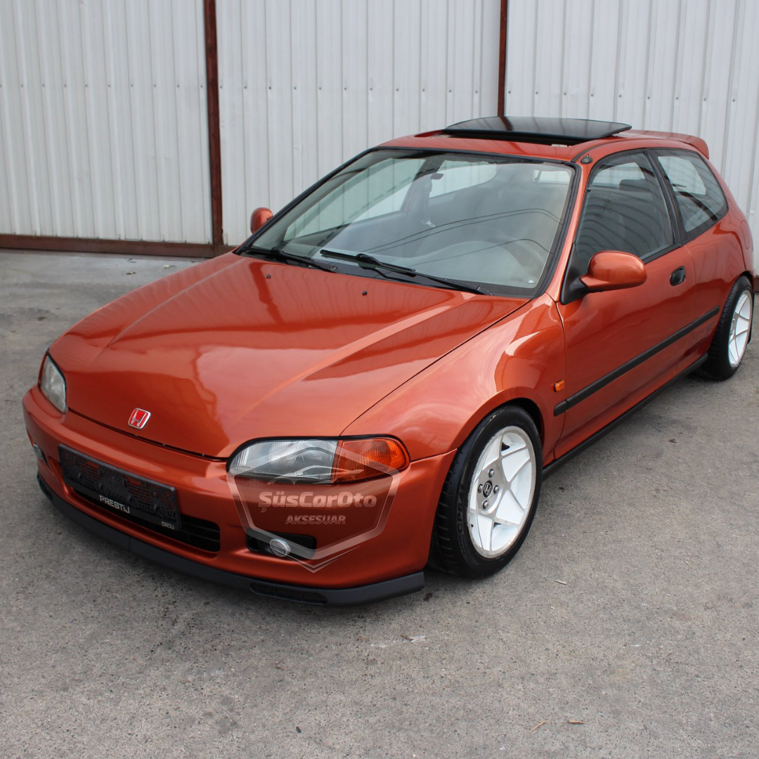 Honda Civic EG 1991-1995 Lip de Laguna Universal Flexible Delantero 2 Piezas para Parachoques Spoiler Delantero
