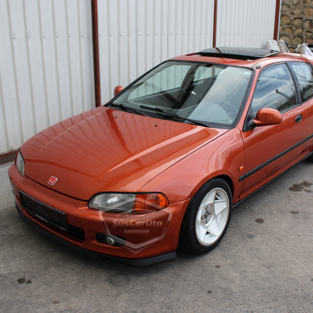 Honda Civic EG 1991-1995 Lip de Laguna Universal Flexible Delantero 2 Piezas para Parachoques Spoiler Delantero