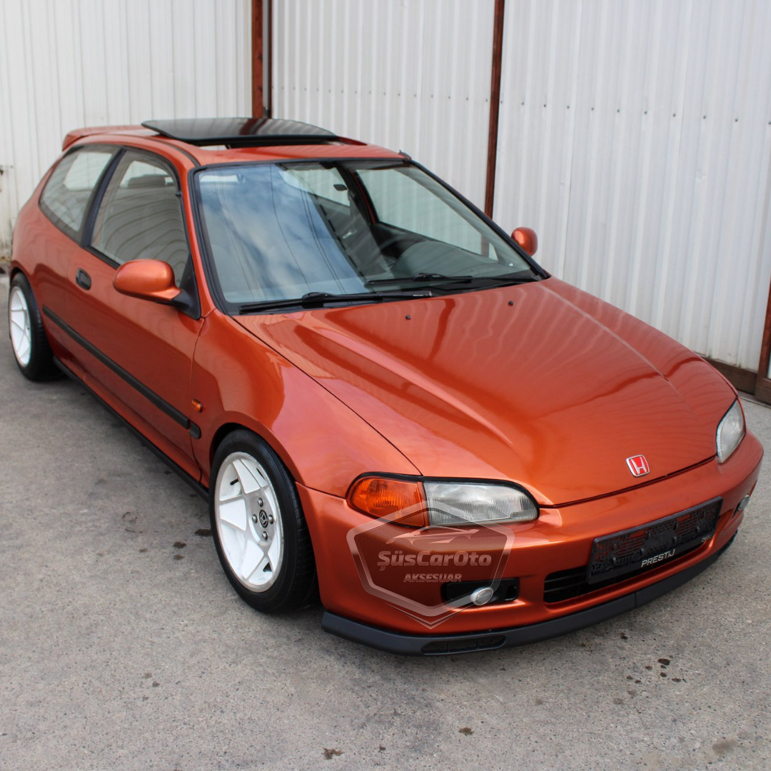 Honda Civic EG 1991-1995 Lip de Laguna Universal Flexible Delantero 2 Piezas para Parachoques Spoiler Delantero