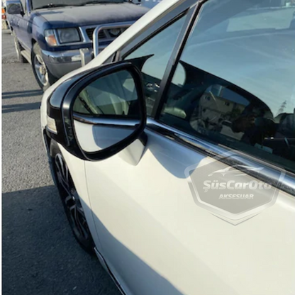 Honda Civic FB7 2012-2016 Cubierta de espejo de murciélago Batman Piano Black ABS Plástico