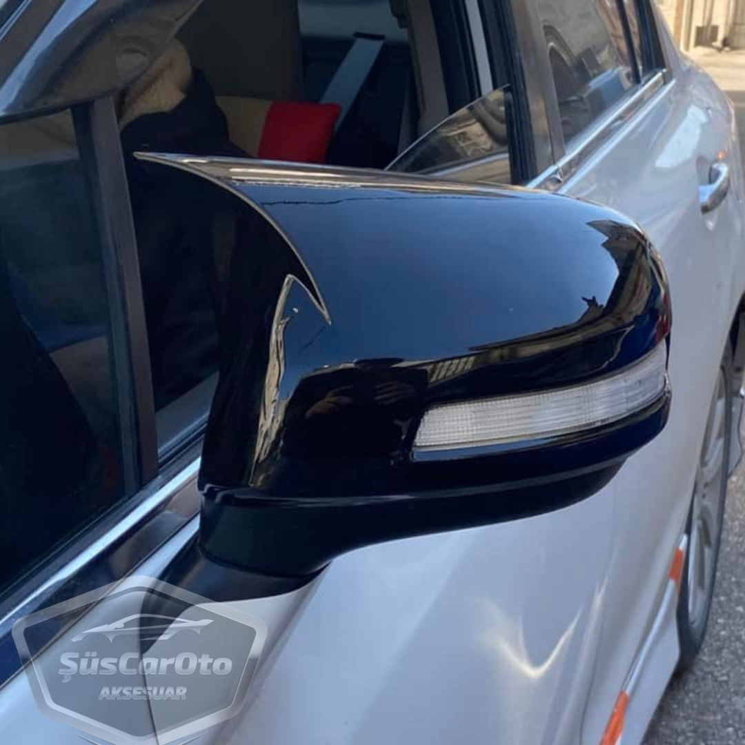 Honda Civic FB7 2012-2016 Cubierta de espejo de murciélago Batman Piano Black ABS Plástico