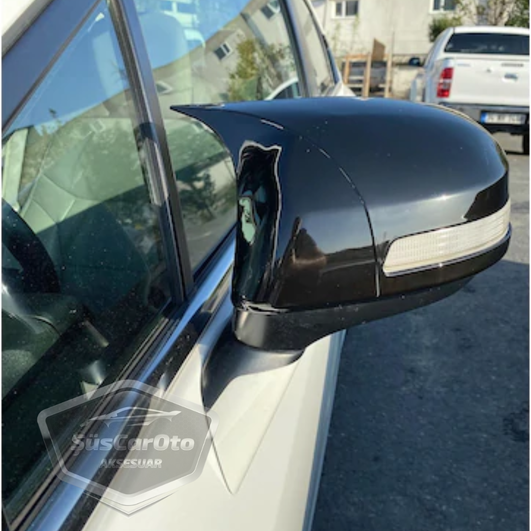 Honda Civic FB7 2012-2016 Cubierta de espejo de murciélago Batman Piano Black ABS Plástico