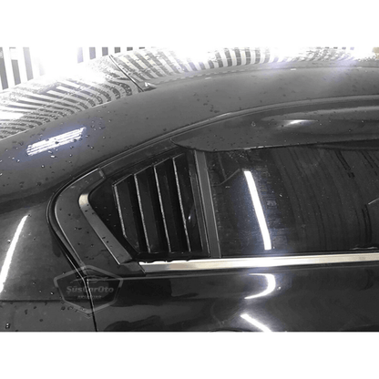 Honda Civic FB7 2012-2016 Compatible Rejilla de Ventana Trasera Visor de Ventana Trasera Ventilación Derecha Izquierda Juego Negro Brillante