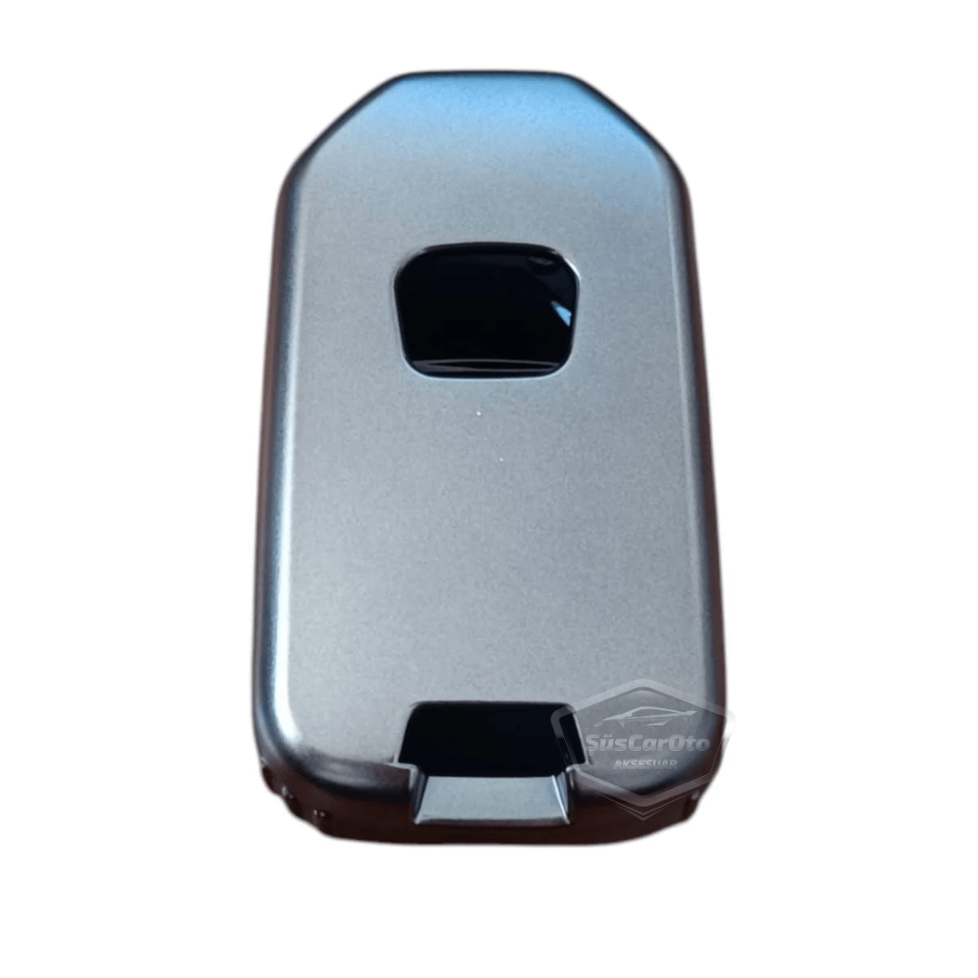 Funda de silicona para llave de coche Honda Civic FC5 Accord CR-V HR-V City Plegable Compatible Carcasa para llave de coche Amortiguador Llavero Gris Titanio Oscuro PNT113