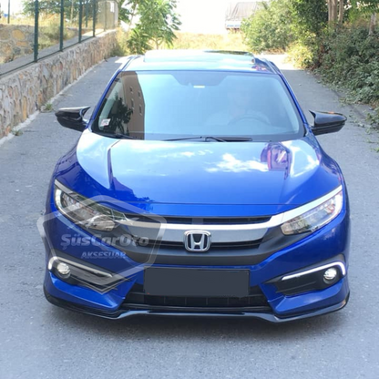 Honda Civic FC5 FK7 2016-2021 Tapa de Espejo Murciélago Batman Negro Piano Plástico ABS