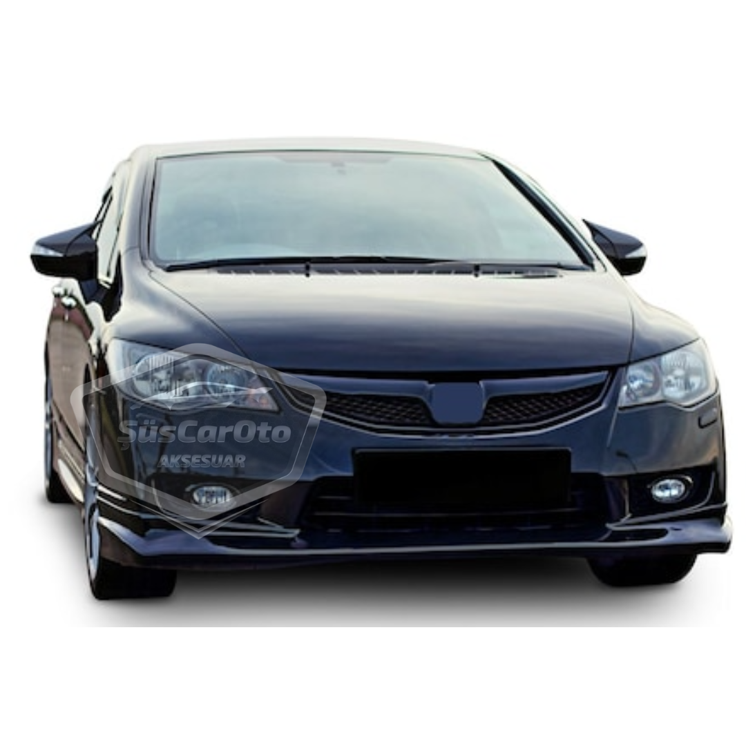 Honda Civic FD6 2006-2011 Carcasa de espejo estilo Batman de plástico ABS negro piano