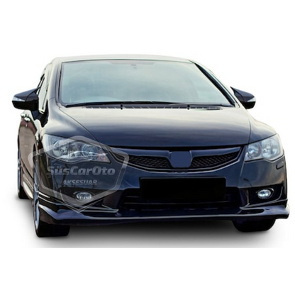 Honda Civic FD6 2006-2011 Carcasa de espejo estilo Batman de plástico ABS negro piano