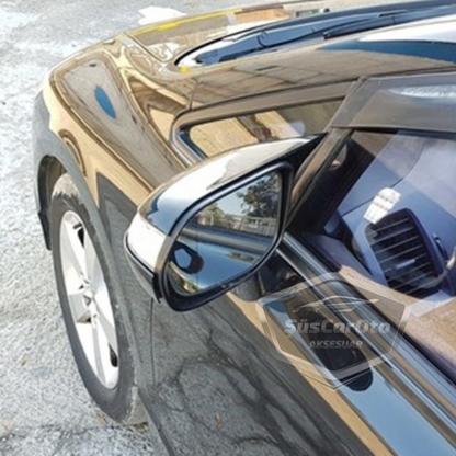 Honda Civic FD6 2006-2011 Carcasa de espejo estilo Batman de plástico ABS negro piano