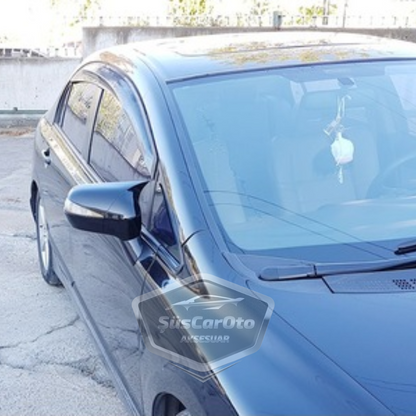 Honda Civic FD6 2006-2011 Carcasa de espejo estilo Batman de plástico ABS negro piano