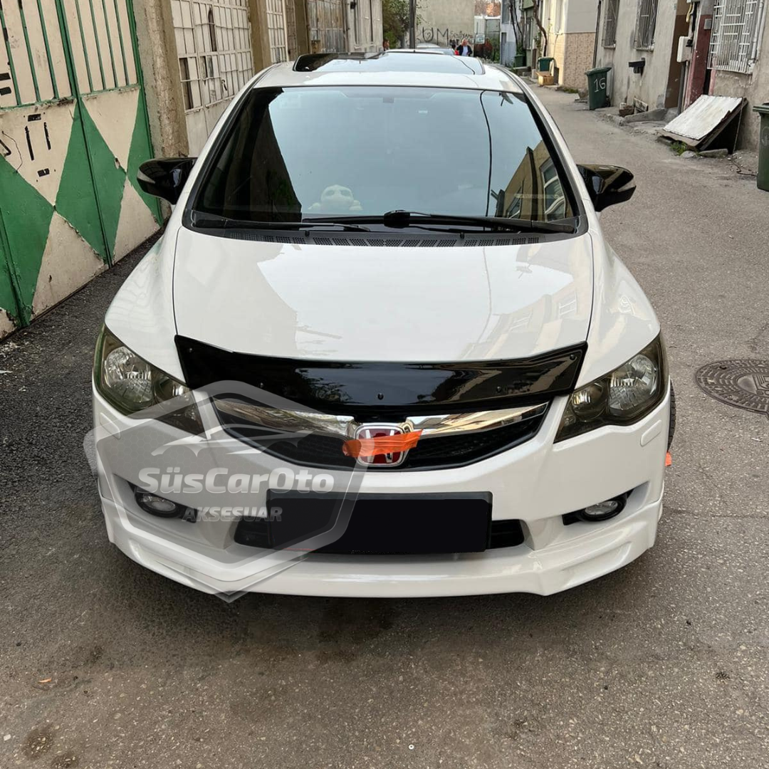 Honda Civic FD6 2006-2011 Carcasa de espejo estilo Batman de plástico ABS negro piano