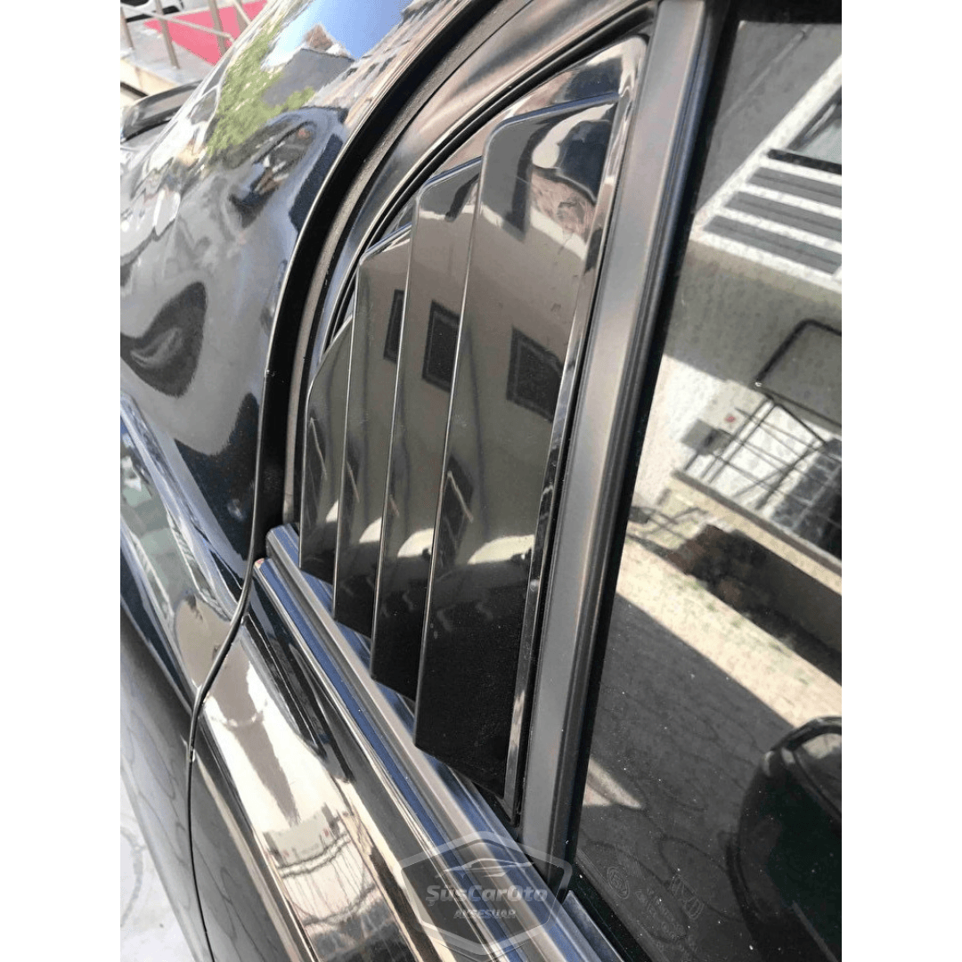 Honda Civic FD6 2006-2011 Rejilla Ventana Trasera Mariposa Compatible Visor Ventana Trasera Mariposa Ventilación Conjunto Derecho Izquierdo Negro Brillante