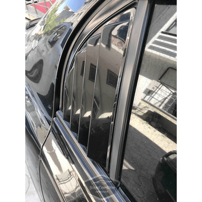 Honda Civic FD6 2006-2011 Rejilla Ventana Trasera Mariposa Compatible Visor Ventana Trasera Mariposa Ventilación Conjunto Derecho Izquierdo Negro Brillante