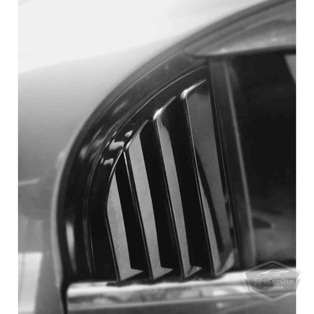 Honda Civic FD6 2006-2011 Rejilla Ventana Trasera Mariposa Compatible Visor Ventana Trasera Mariposa Ventilación Conjunto Derecho Izquierdo Negro Brillante